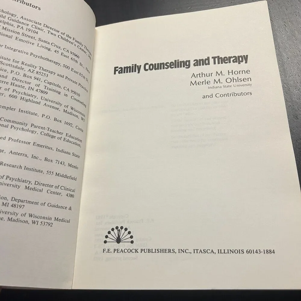 Family Counseling and Therapy Second Edition Arthur M. Horne Merle M. Ohlsen